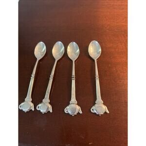 Beautiful Design Serve Silver Plated ?Teapot Tea Spoon Set of 4